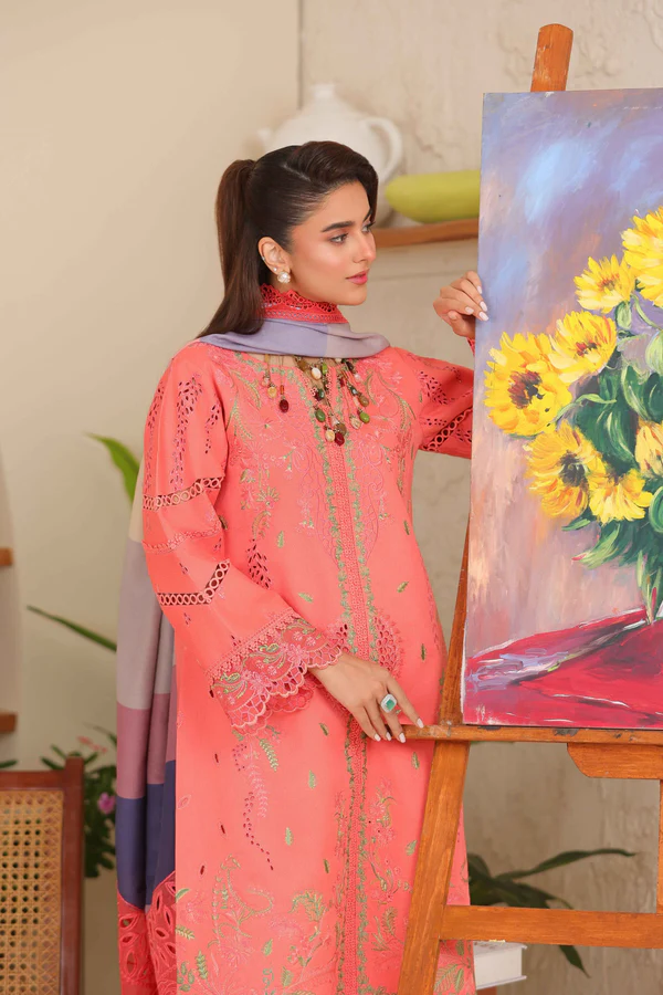 ROSADO EMBROIDERED KARANDI 3 PCS