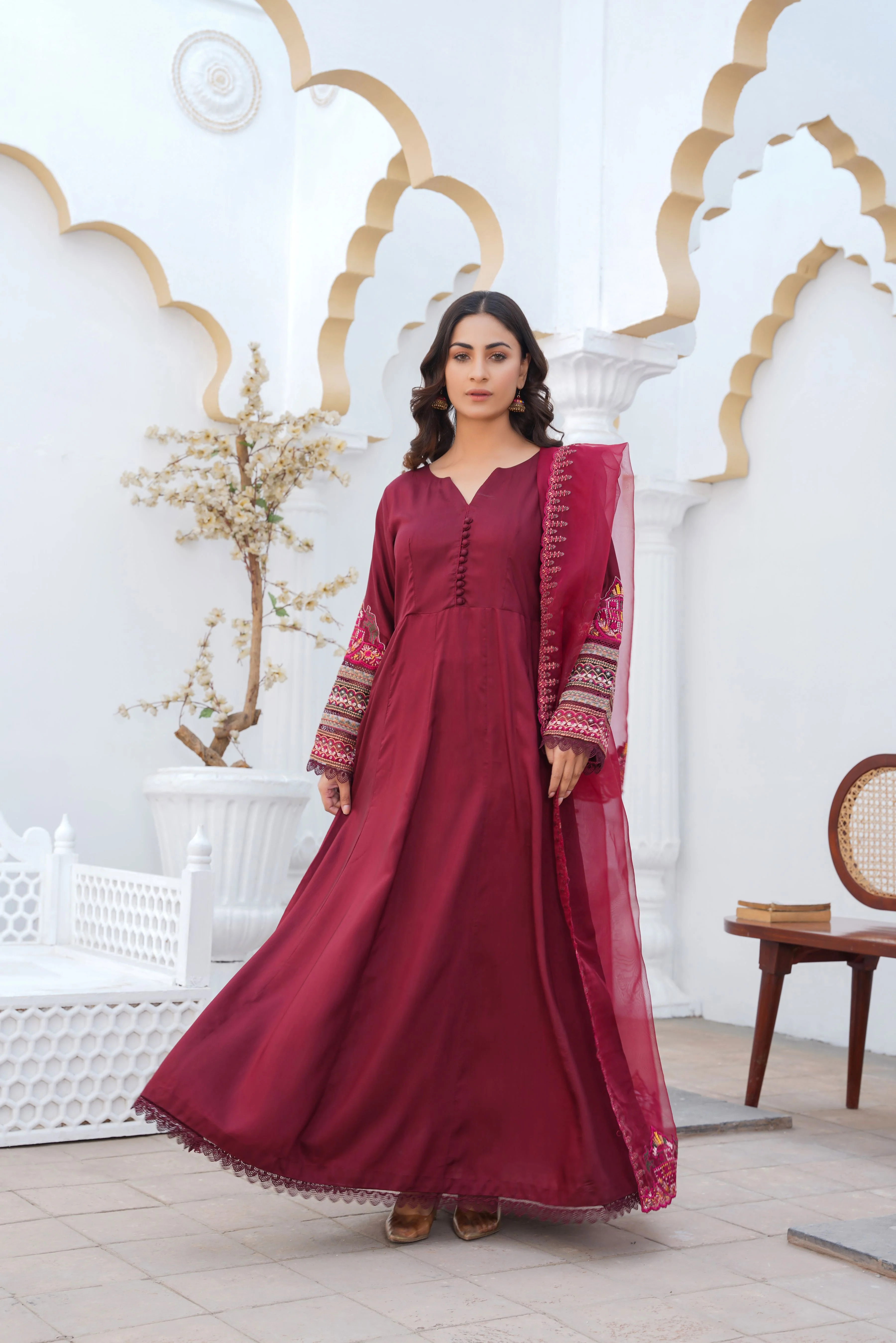 Maroon PRET Dress