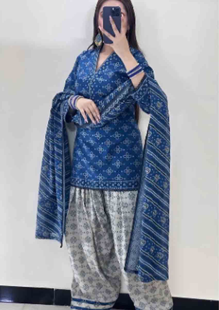 Ajrak Blue
