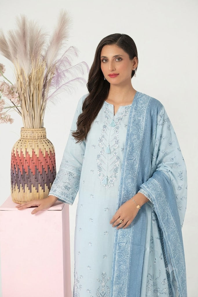 Classic Cotton Embroidered 3-Piece Outfit