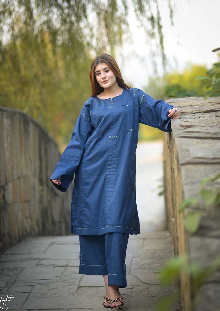 Denim Blue Co Ord Set