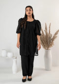 BLACK CRUSHED NOIR TOP 2 Piece Set