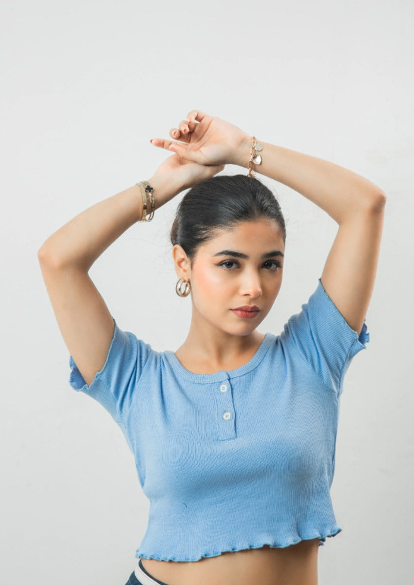 Scoop Neck Rib Top