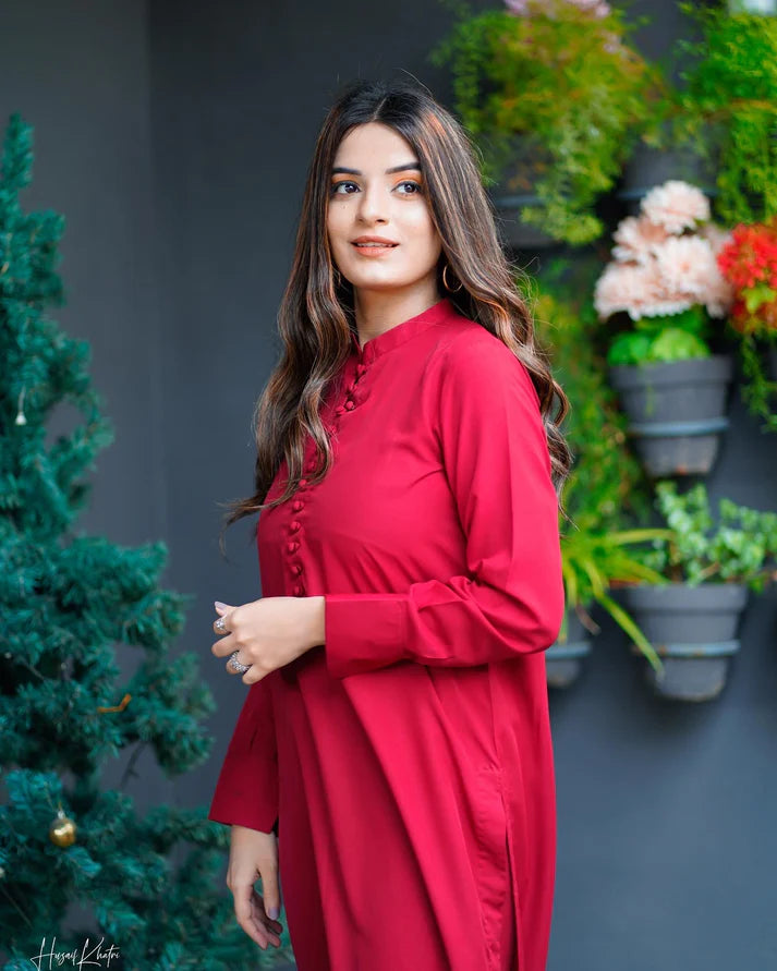 Red two piece