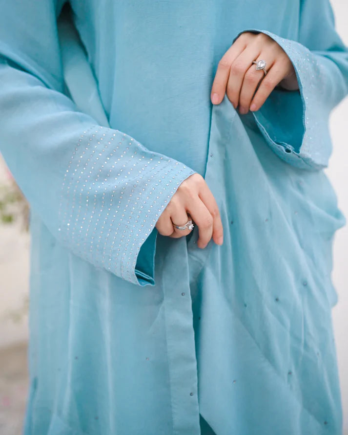 Cyan Farshi Shalwar Set