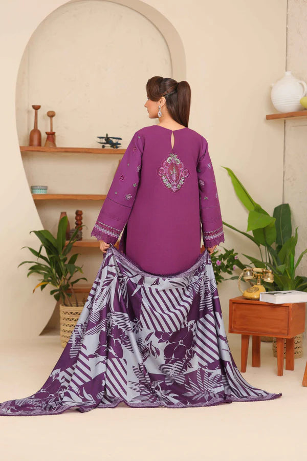 PRUNE EMBROIDERED