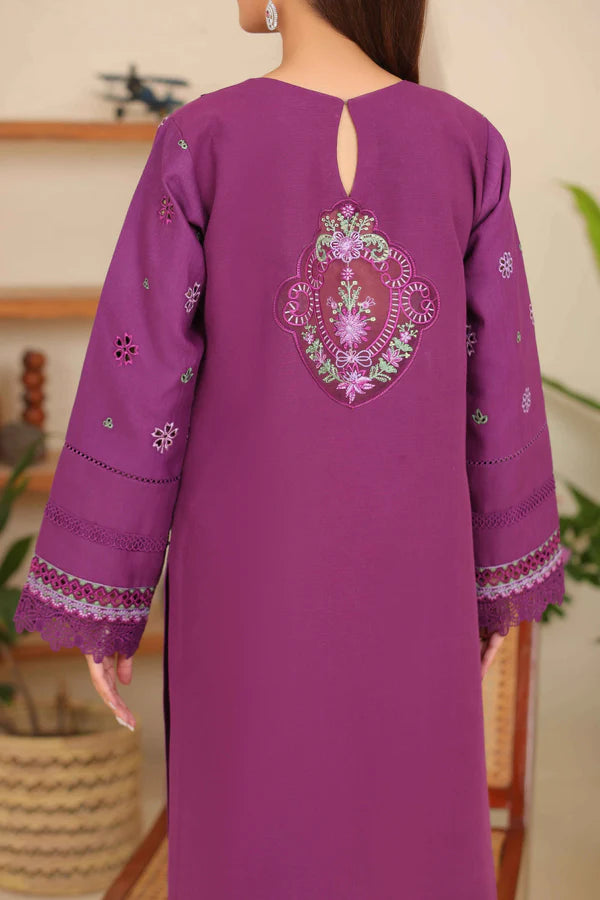 PRUNE EMBROIDERED