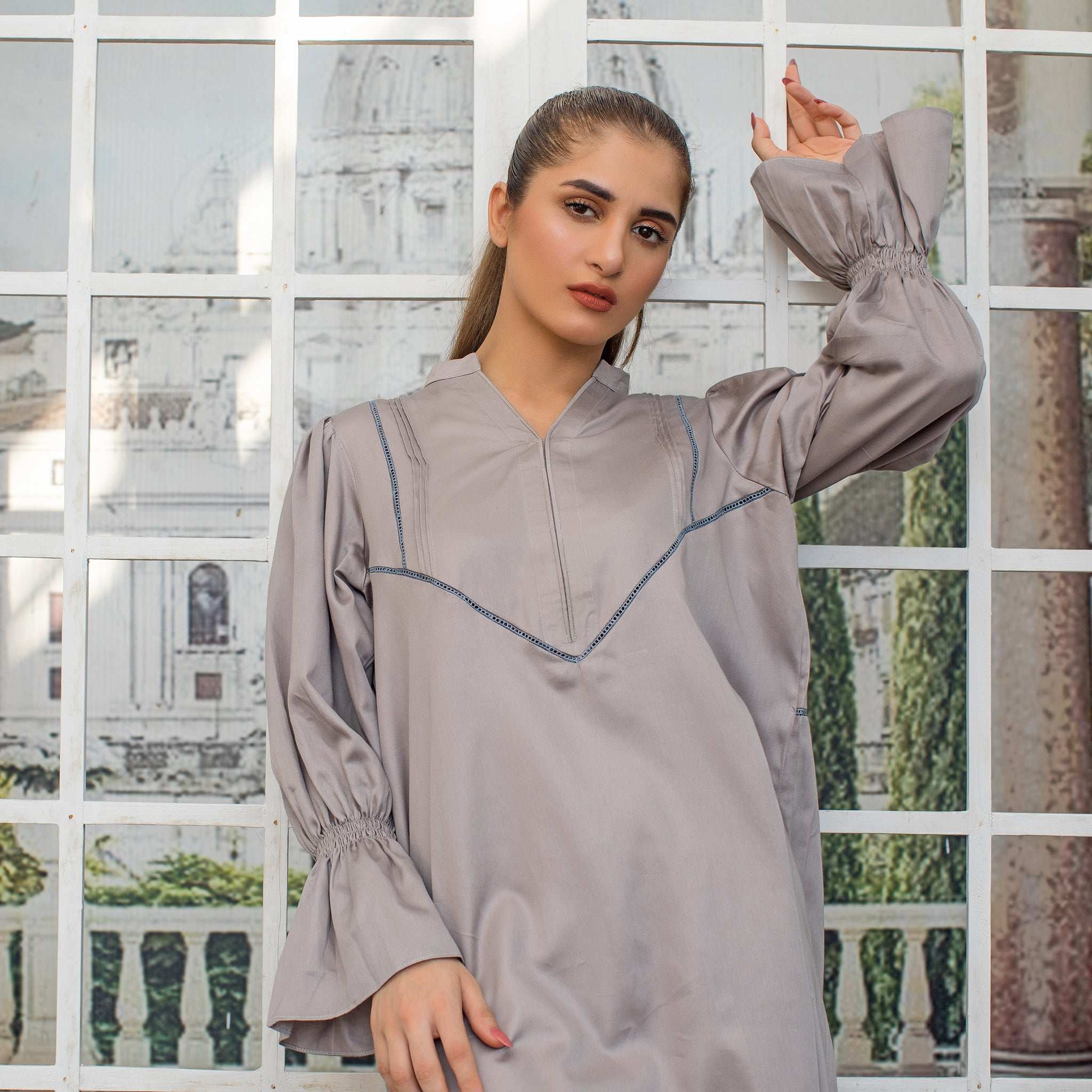 grey Kurta