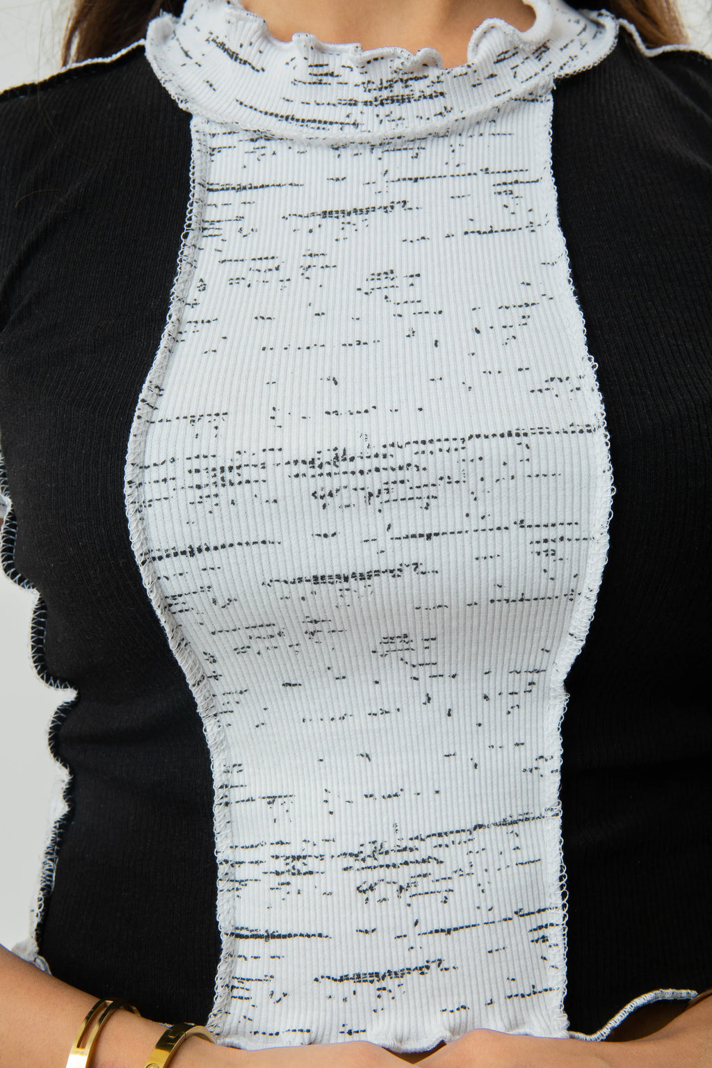 patch work crop top