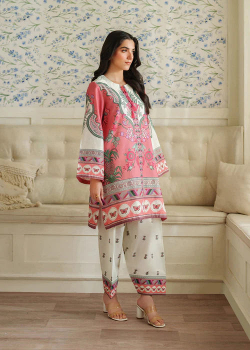 Serene Blossom Pink Printed 2 Piece
