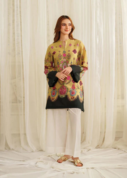Zerin Charm Mustard Printed 2 Piece