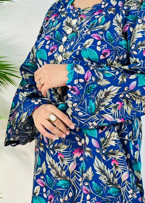 2 Piece Blue Co Ord Set Lawn