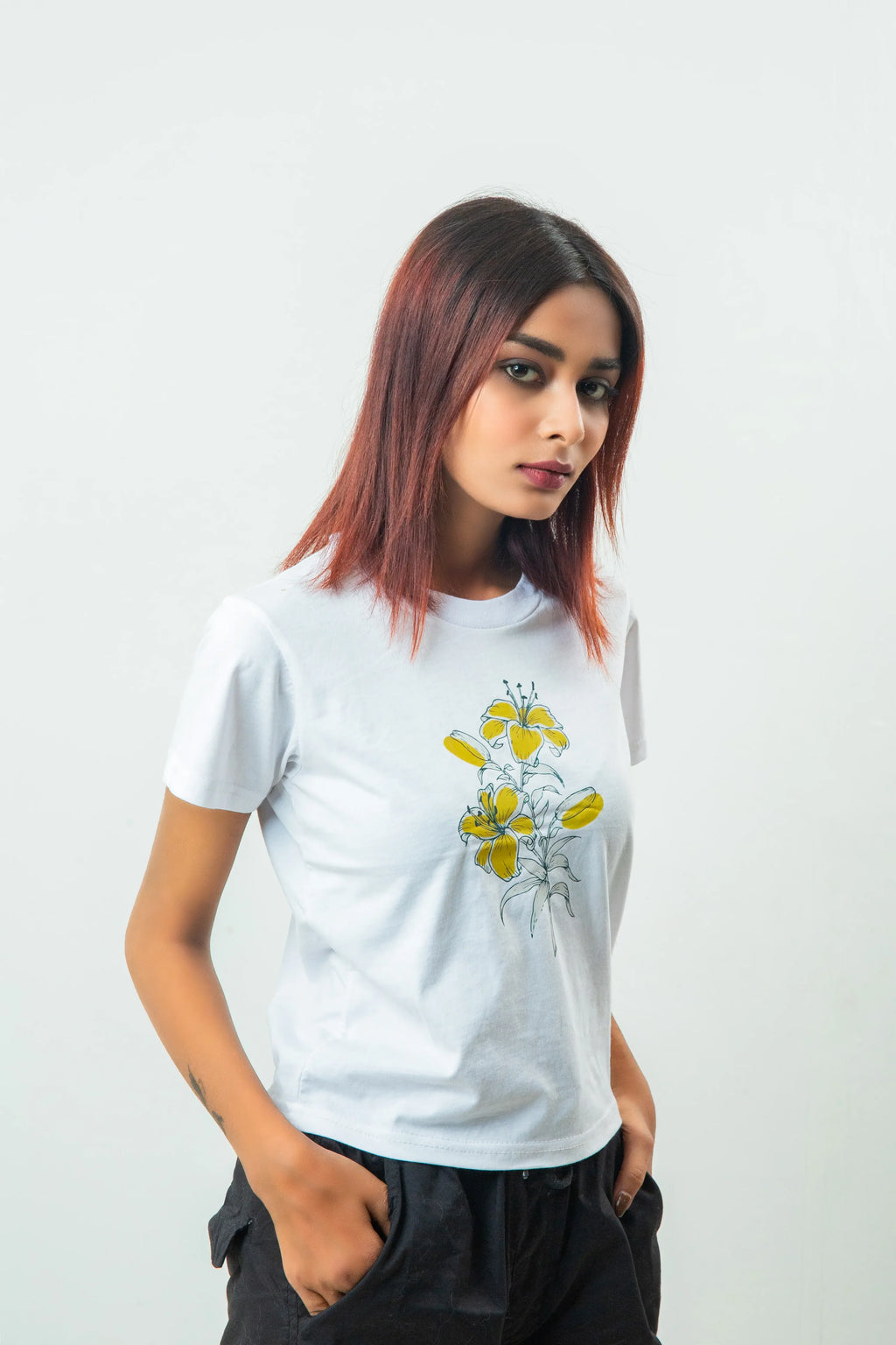 Boho Flower Art Printed T Shirt