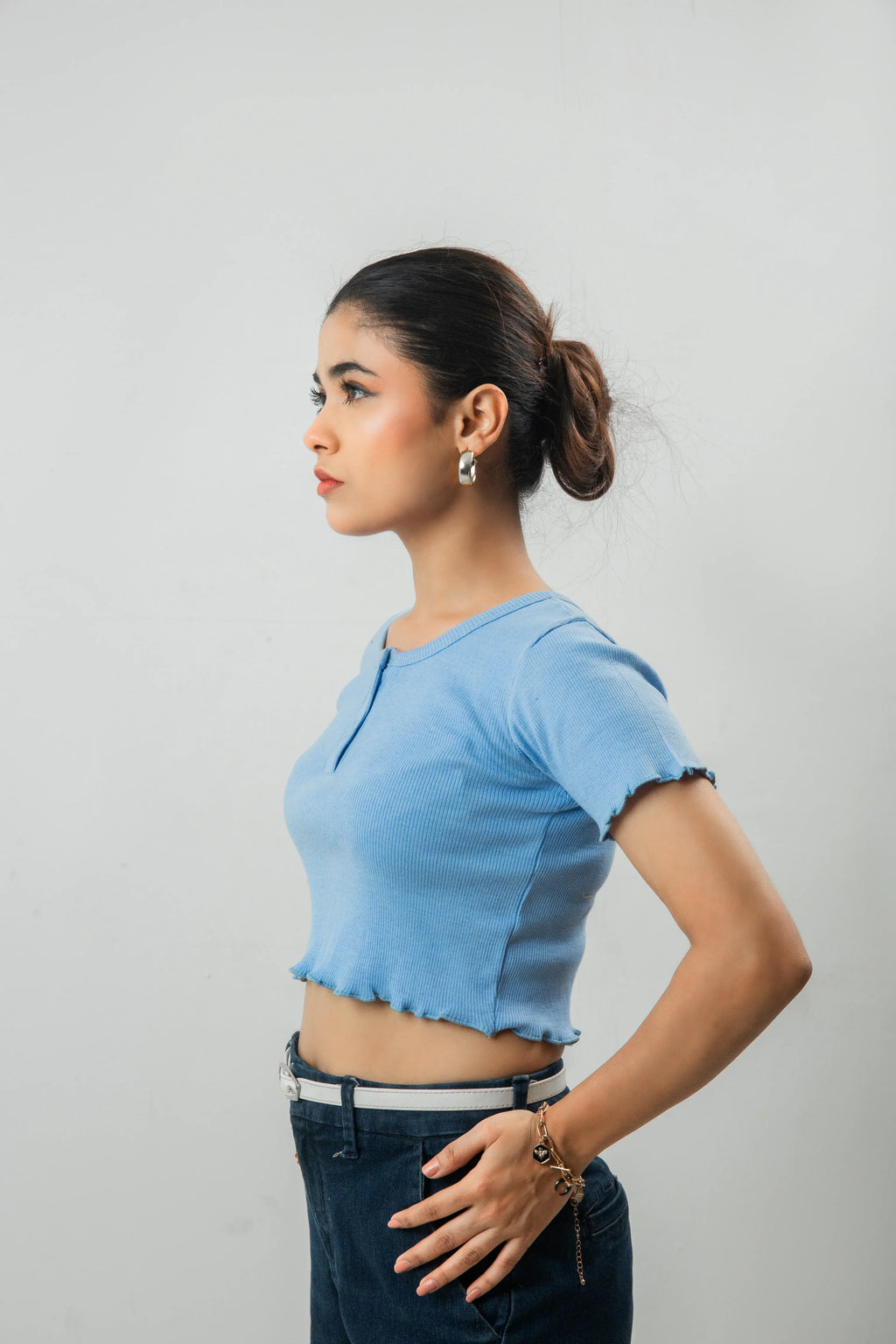 Scoop Neck Rib Top