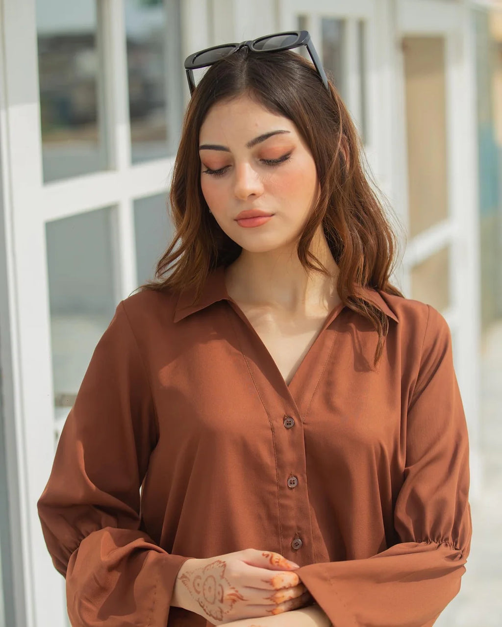 Brown Two Piece Dress