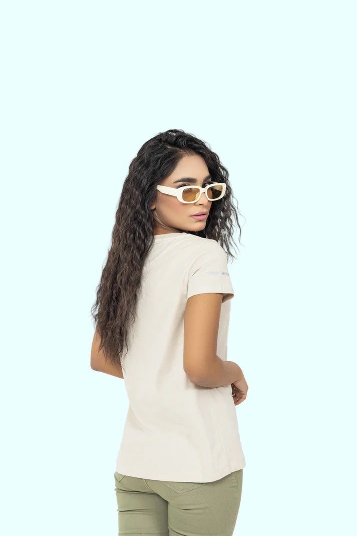 Beige Logo Tee