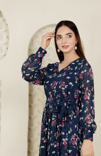 Celine Floral Chiffon Frock