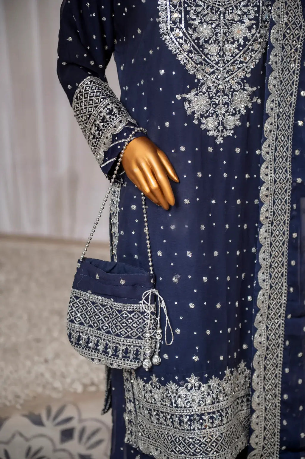 Mah Jabeen Navy Blue