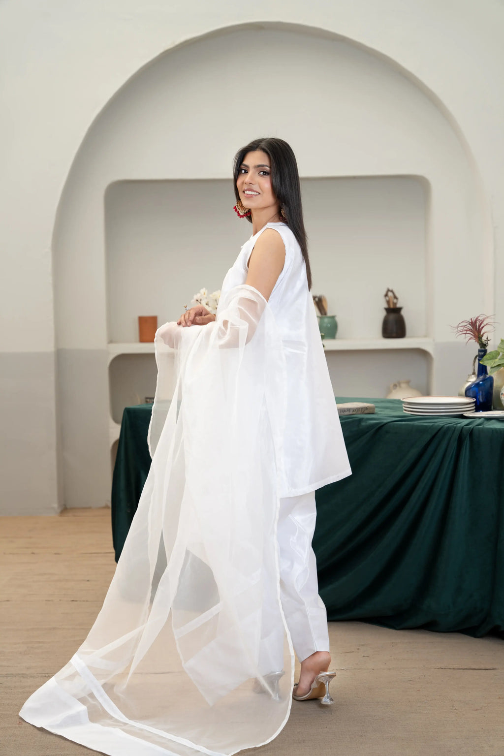 HAYA White Katan Silk