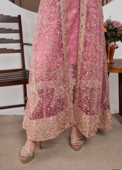 Harika Pastel Pink Pearl Coat