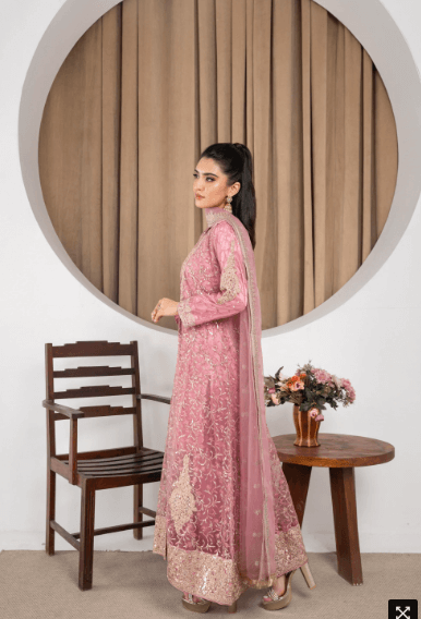 Harika Pastel Pink Pearl Coat