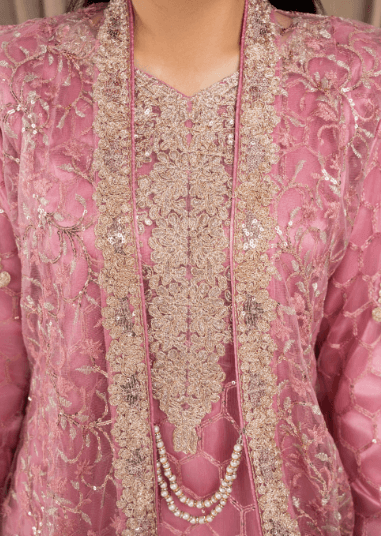 Harika Pastel Pink Pearl Coat