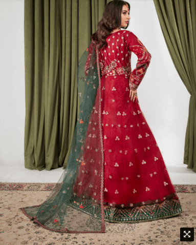ALAYA Black anp Maroon Maxi