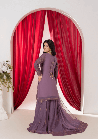 Serene Dusky Mauve Crush Palazo