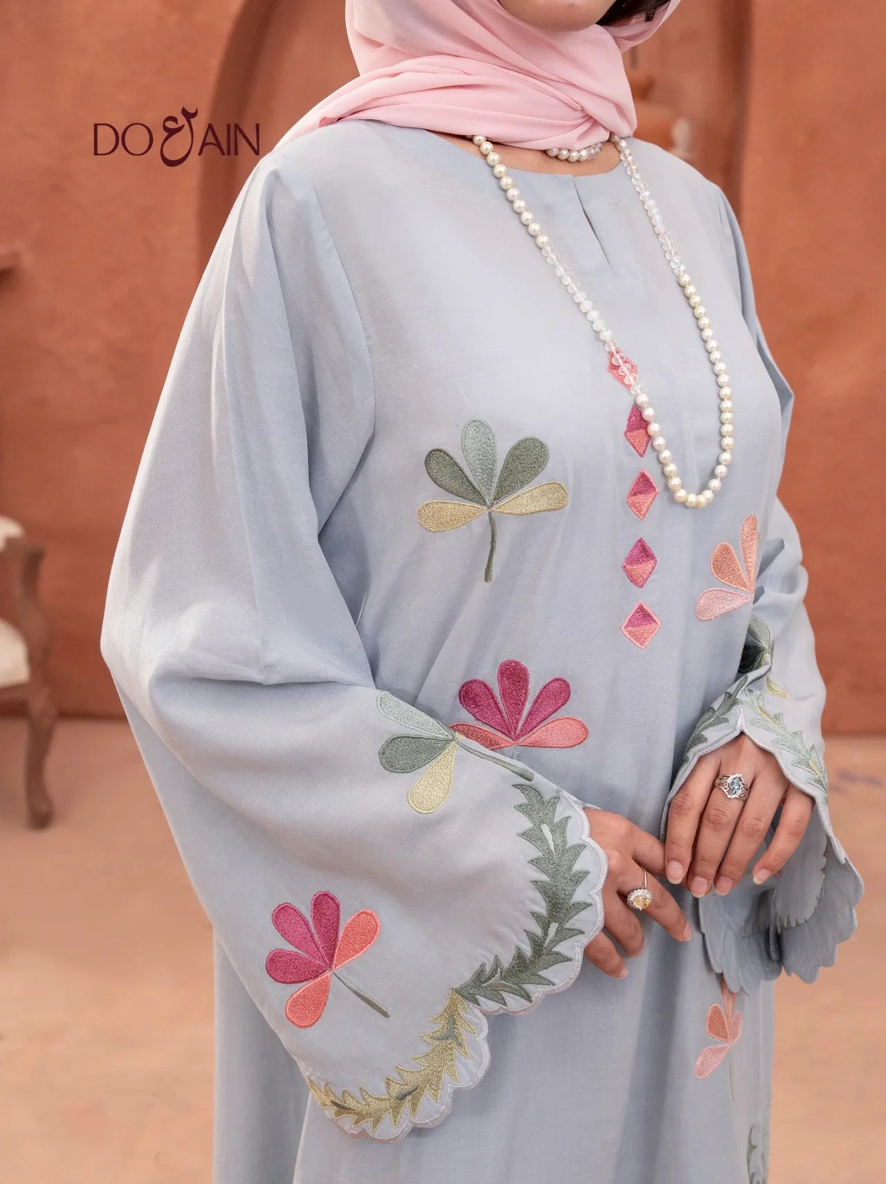 Powder Blue Flora
