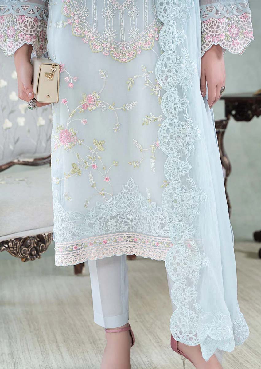 Ice Blue Organza