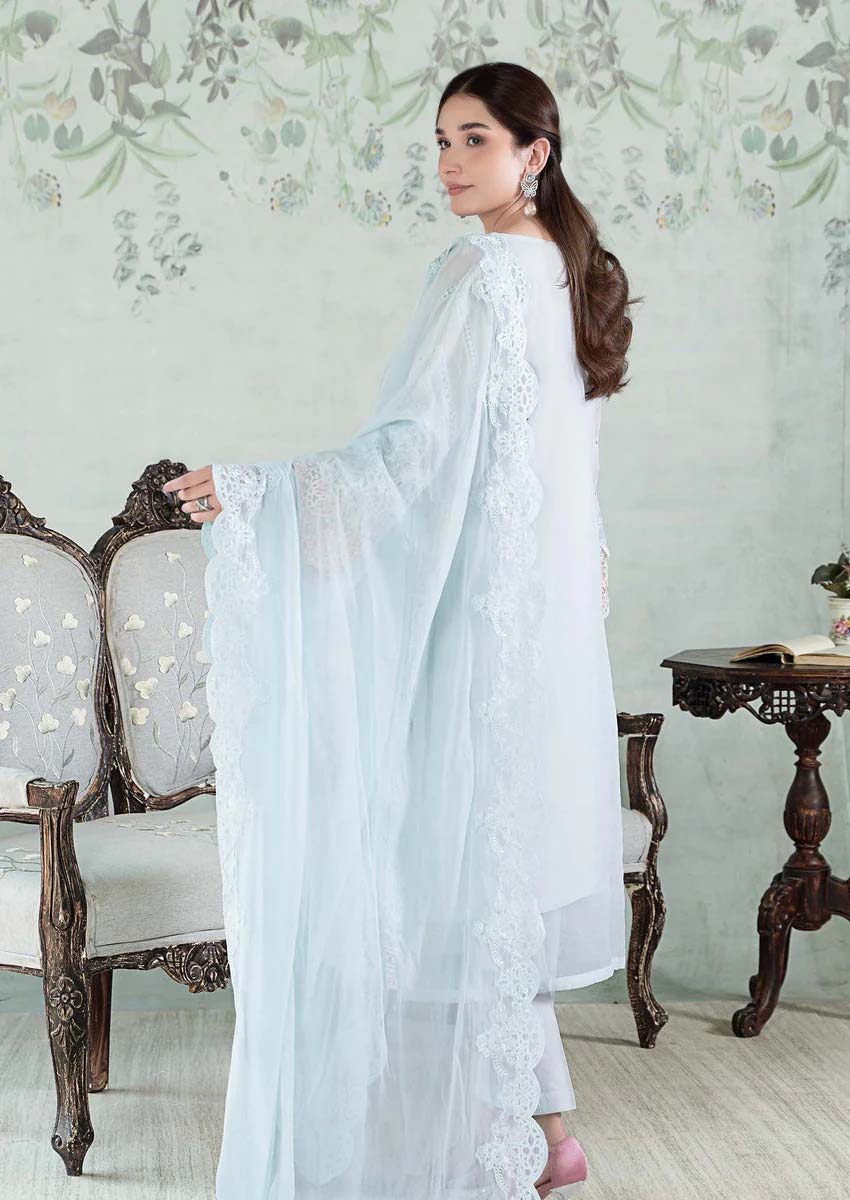 Ice Blue Organza