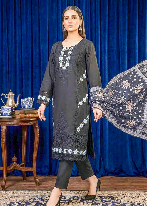 ELEGANT BLACK EMBROIDERED KURTA SET