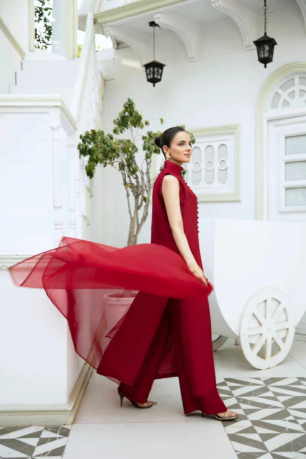 Crimson silk