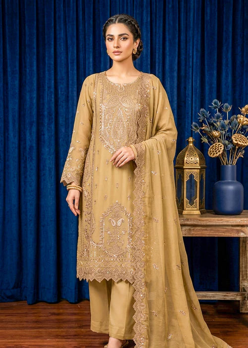 Elegant Gold Embroidered