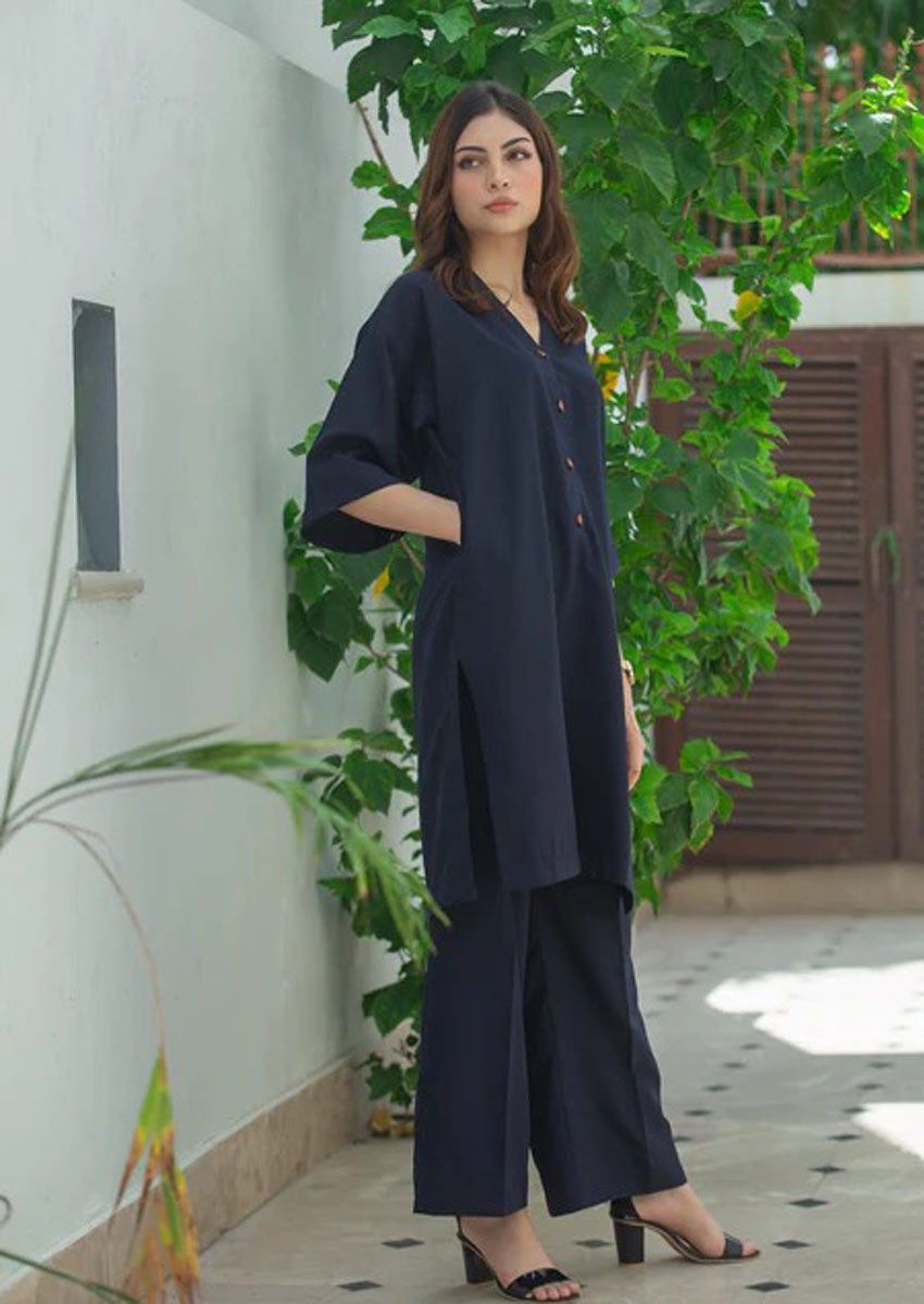 Navy blue two piece