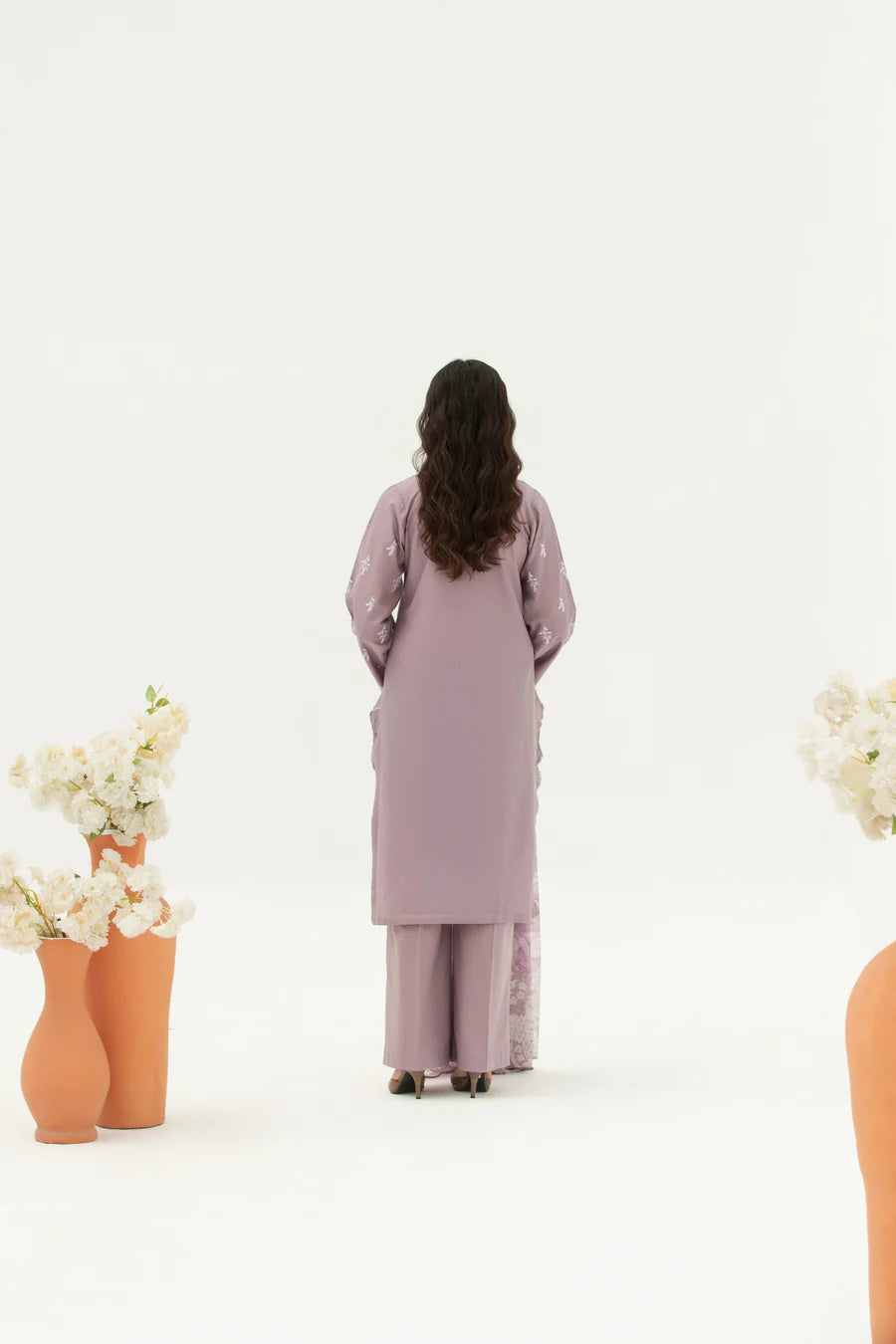 Premium Cotton Embroidered 3-Piece Suit