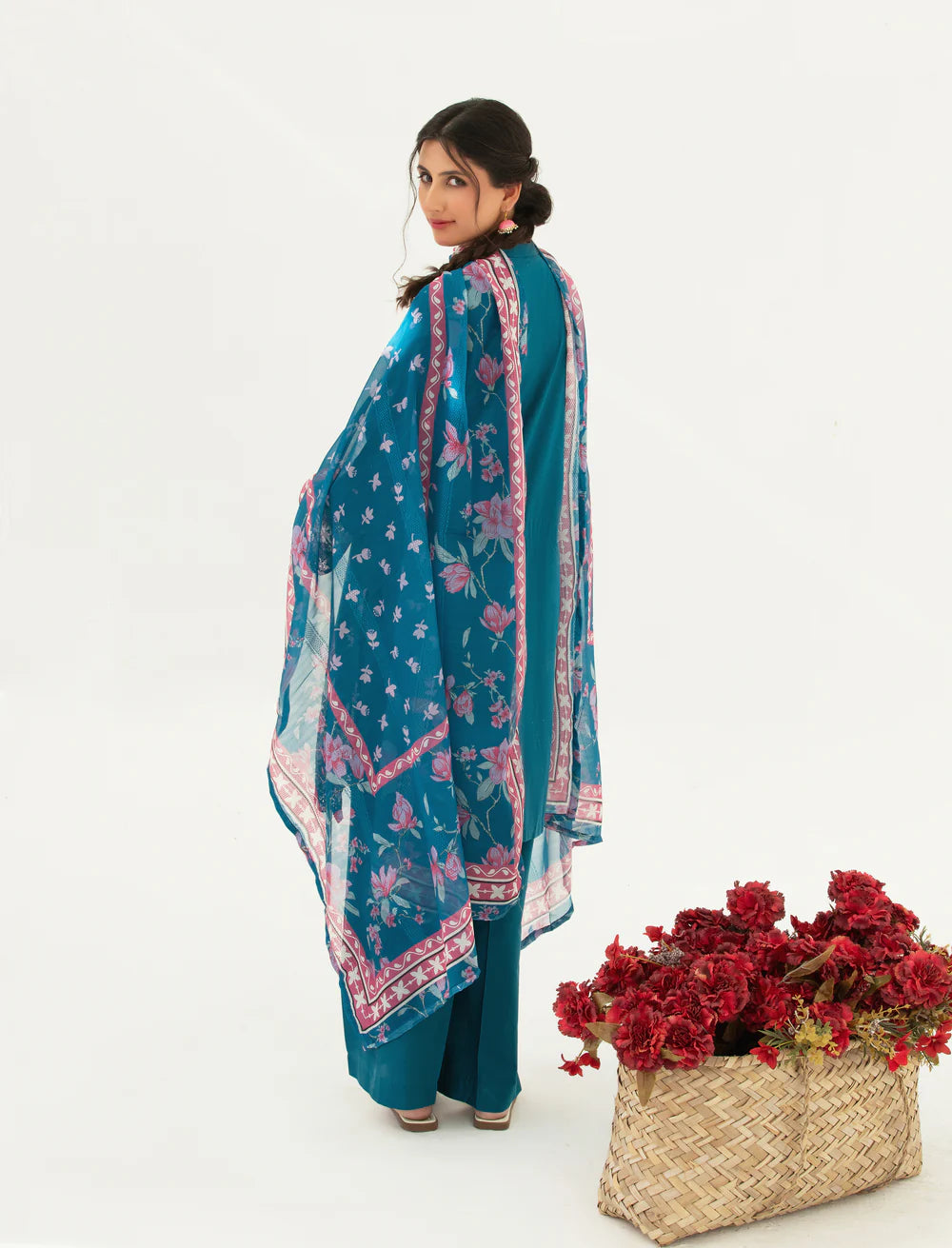 Elegant Cotton Embroidered Suit with Neno Dupatta