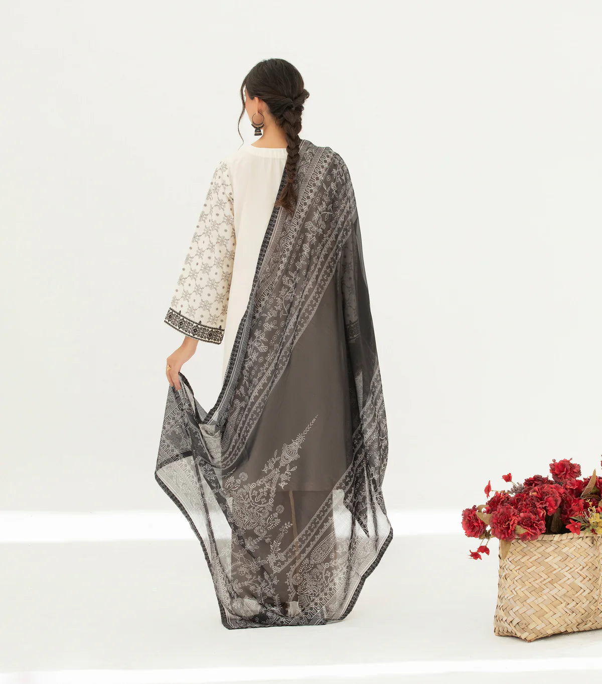 Luxury Cotton Embroidered 3-Piece Ensemble