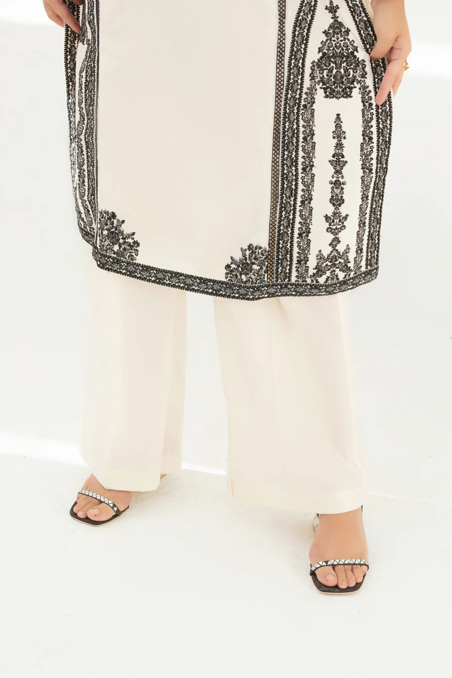 Luxury Cotton Embroidered 3-Piece Ensemble
