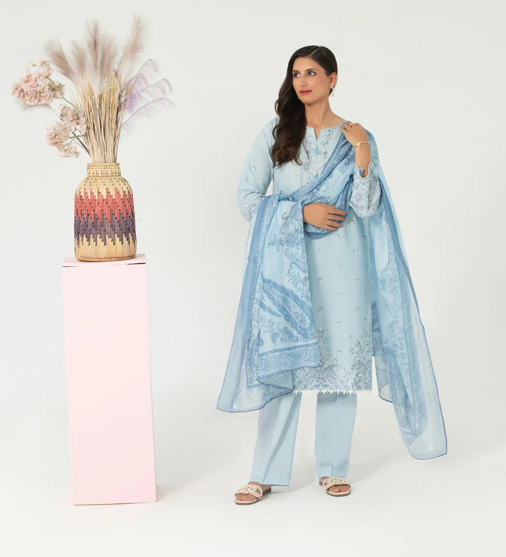 Classic Cotton Embroidered 3-Piece Outfit