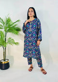 2 Piece Blue Co Ord Set Lawn
