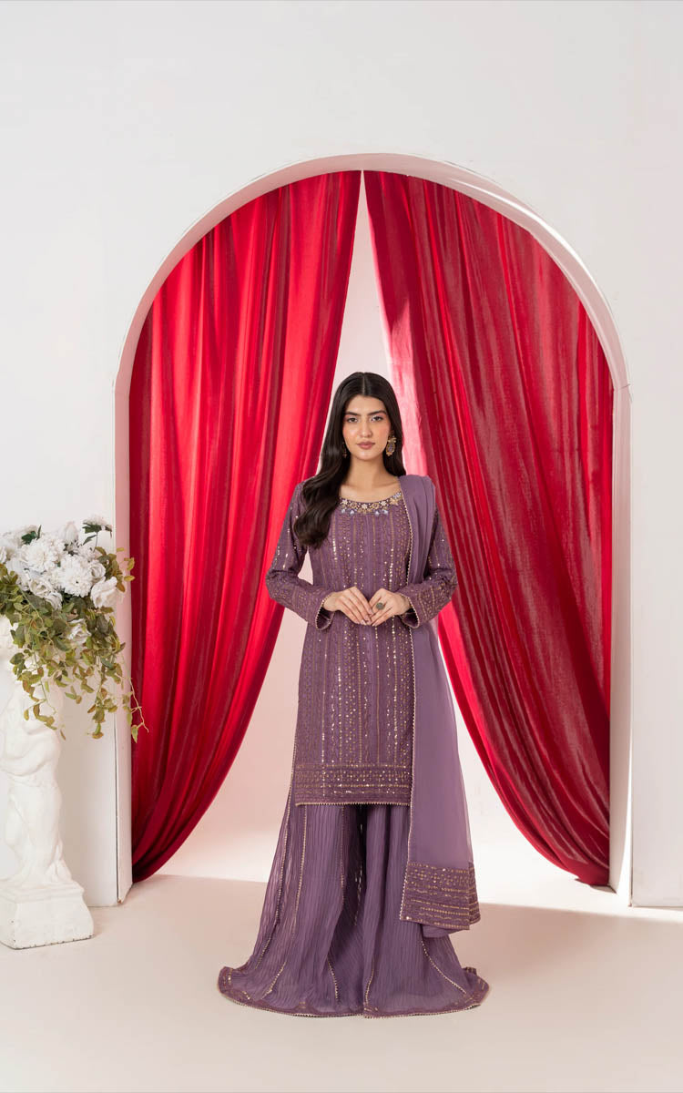 Serene Dusky Mauve Crush Palazo