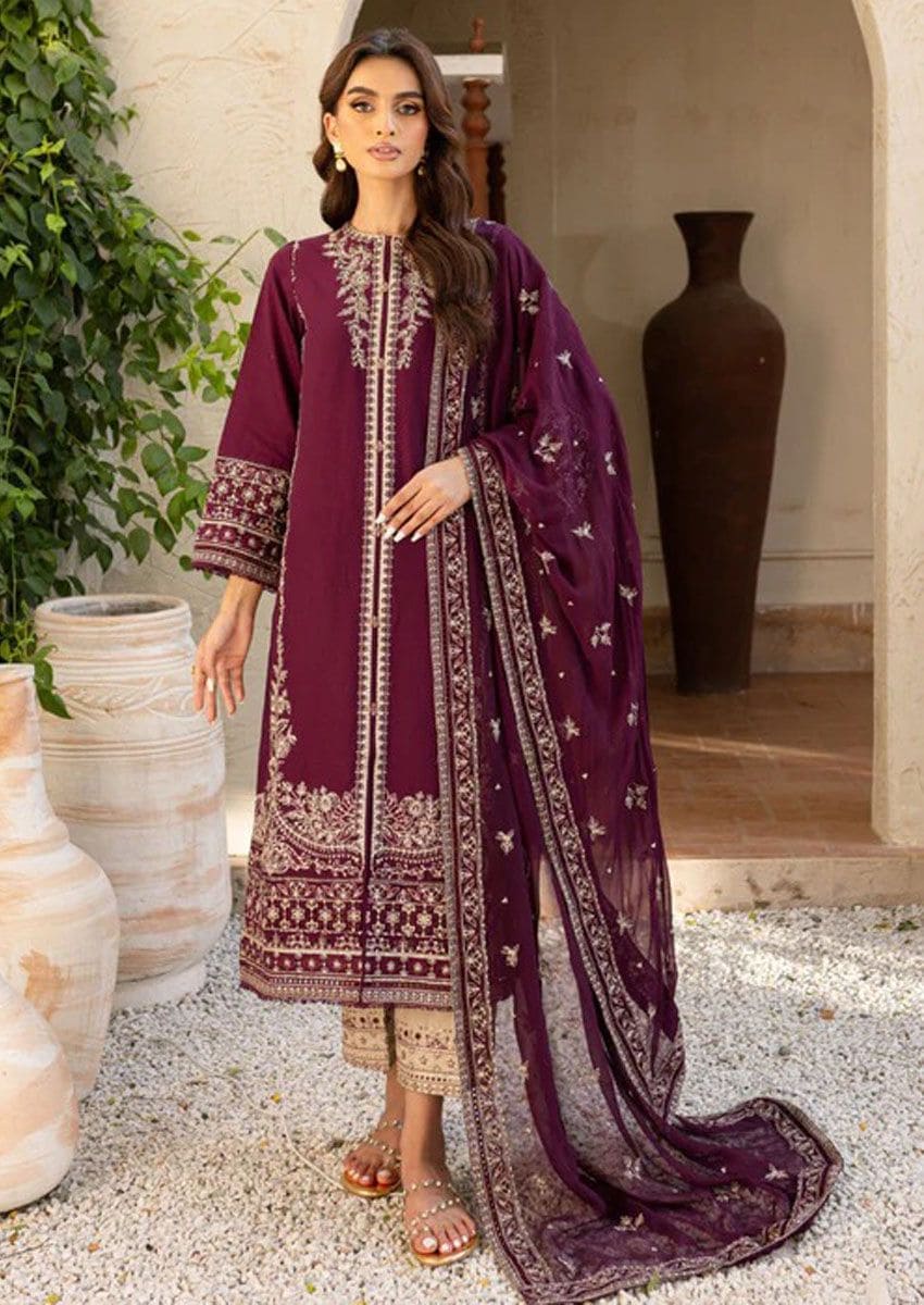 Honey Well 3Pc Embroidered Dress Midway Arts