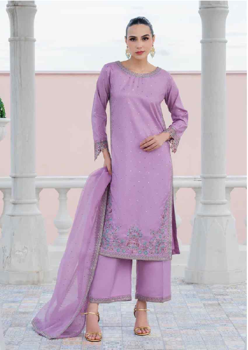 lilac embroided