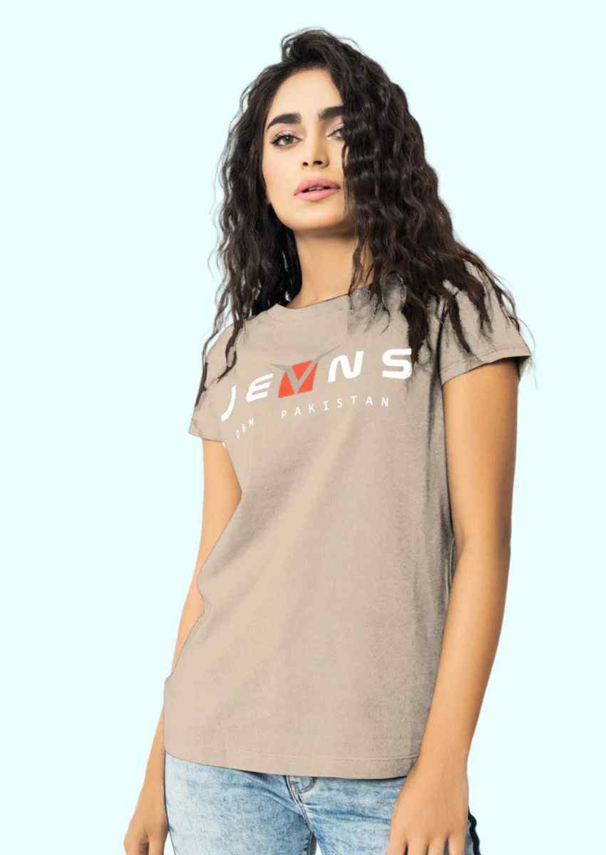 Beige Graphic Tee