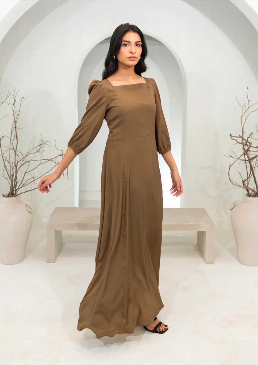 Khaki Long Dress