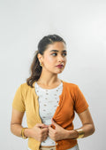 Front Notch Neck Button down crop top