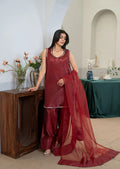 Gulnaar Maroon Katan Silk