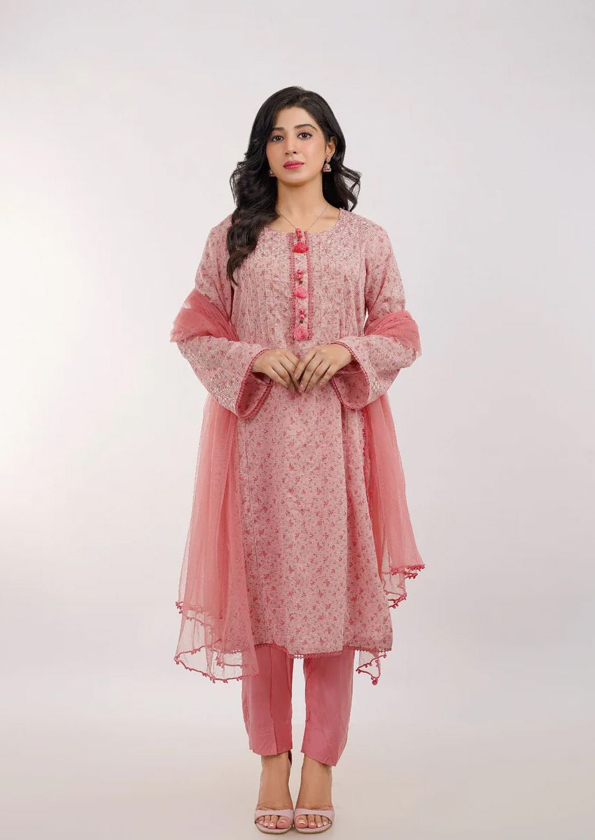 Pink Carnation Plaidnpaisley