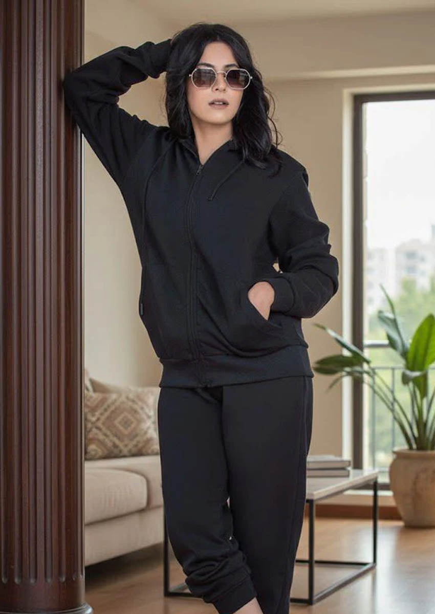 Zipper Hoodie black